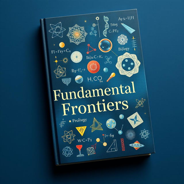 An artistic representation of a scholarly book titled 'Fundamental Frontiers'