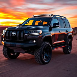 A stunning Toyota Land Cruiser modified by Shelby, showcasing a rugged yet refined exterior design