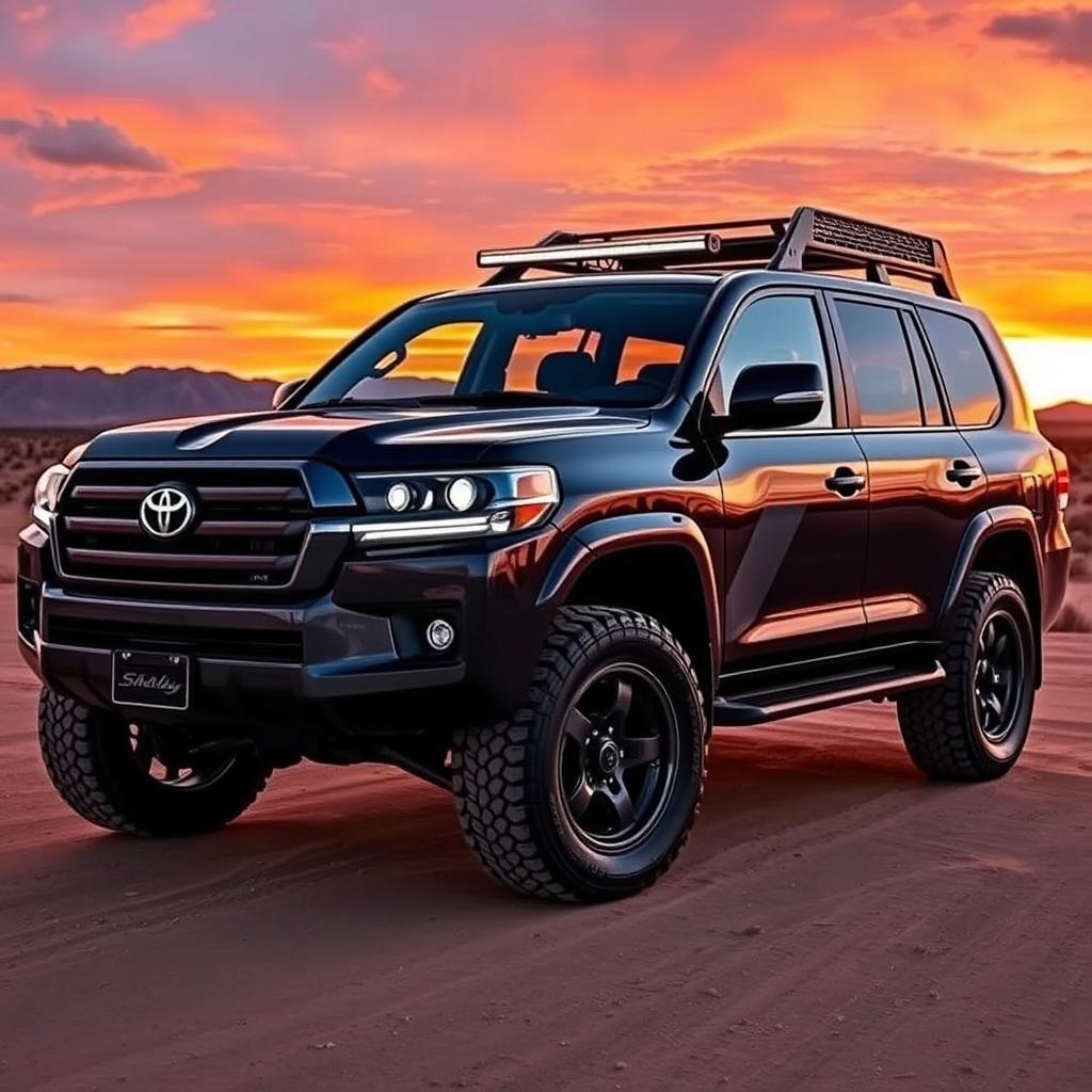 A stunning Toyota Land Cruiser modified by Shelby, showcasing a rugged yet refined exterior design