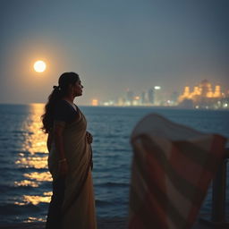 A romantic book cover featuring a woman wearing a delicate cotton saree, her gaze directed towards a man standing a few feet away from her