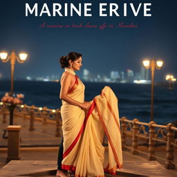 A romantic book cover featuring a woman dressed in a simple, elegant cotton saree, embodying her role as a teacher, standing a few steps away from a handsome man in a stylish shirt and pants