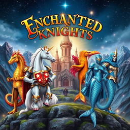 A stunning book cover for the title 'Enchanted Knights'