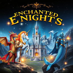 A stunning book cover for the title 'Enchanted Knights'