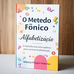 A professional and engaging e-book cover design for an educational book titled "O Método Fônico de Alfabetização"