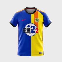 A football jersey design featuring the Doosan 2 logo, crafted from dry-fit material