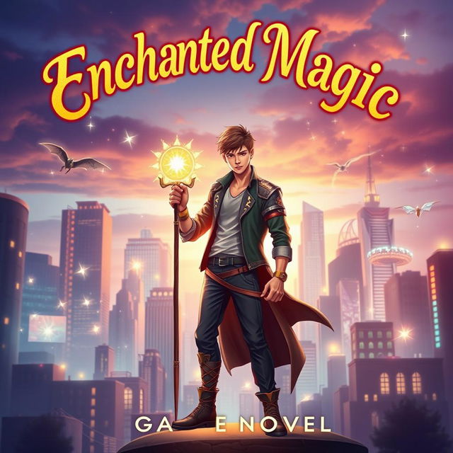 An eye-catching book cover for the title 'Enchanted Magic'