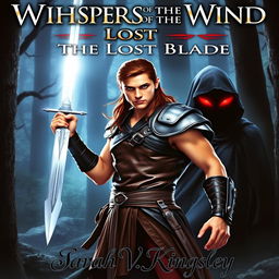 A captivating book cover featuring the warrior Aric standing heroically in a mystical forest