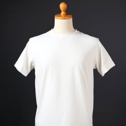 A plain white t-shirt displayed on a mannequin, featuring a smooth, wrinkle-free fit that showcases the fabric's texture beautifully