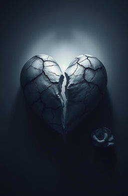 A heart broken in two, visually representing the emotional pain of heartbreak