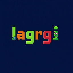 A Terraria-inspired pixel art logo featuring the word "largi" positioned at the top and the word "smp" placed below it