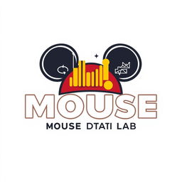 A logo design for an Instagram account titled "Mouse Data Lab" focused on data analytics, metrics, and numbers specifically for Disney Parks globally