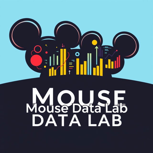 A logo design for an Instagram account titled "Mouse Data Lab" focused on data analytics, metrics, and numbers specifically for Disney Parks globally