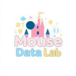 A logo design for an Instagram account named 'Mouse Data Lab' that focuses on data analytics, metrics, and numbers related to Disney Parks worldwide