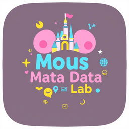 A logo design for an Instagram account named 'Mouse Data Lab' that focuses on data analytics, metrics, and numbers related to Disney Parks worldwide