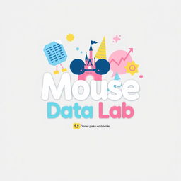 A logo design for an Instagram account named 'Mouse Data Lab' that focuses on data analytics, metrics, and numbers related to Disney Parks worldwide