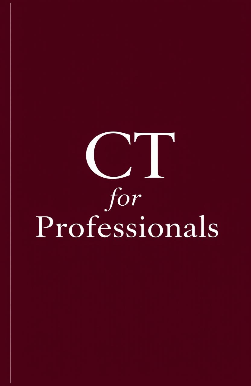 Book cover design for 'ICT for Professionals', featuring a dark maroon color aesthetic