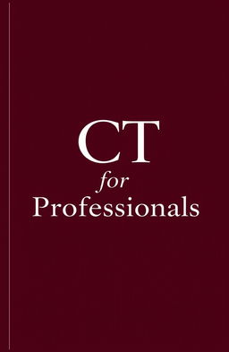 Book cover design for 'ICT for Professionals', featuring a dark maroon color aesthetic