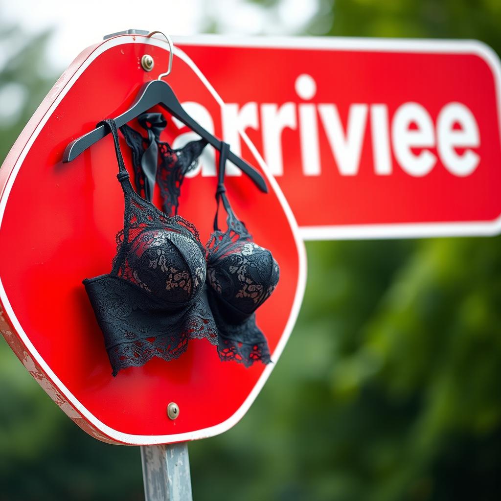 A vibrant red road sign featuring the word 'arrivée' in white letters