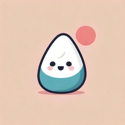 Create a cute and colorful logo featuring a kawaii-style onigiri (Japanese rice ball) for a store that specializes in these traditional snacks.