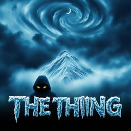 A captivating movie poster for a horror film titled 'The Thing'