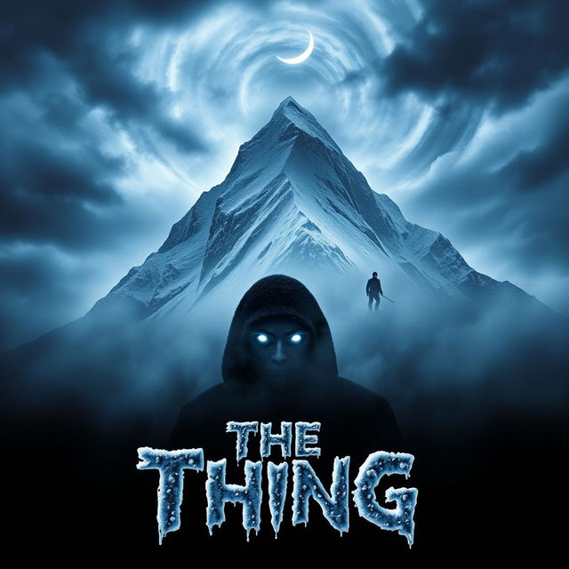 A captivating movie poster for a horror film titled 'The Thing'