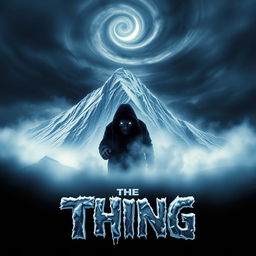 A captivating movie poster for a horror film titled 'The Thing'