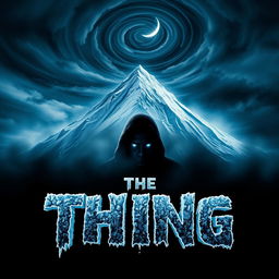 A captivating movie poster for a horror film titled 'The Thing'