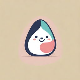 Create a cute and colorful logo featuring a kawaii-style onigiri (Japanese rice ball) for a store that specializes in these traditional snacks.