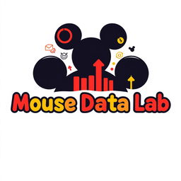 A logo design for an Instagram account called 'Mouse Data Lab', dedicated to data analytics, metrics, and numbers from Disney Parks worldwide