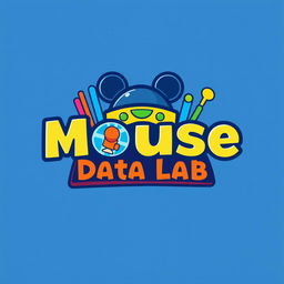 A logo design for an Instagram account called 'Mouse Data Lab', focused on data analytics, metrics, and numbers related to Disney Parks worldwide