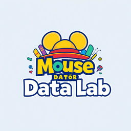 A logo design for an Instagram account called 'Mouse Data Lab', focused on data analytics, metrics, and numbers related to Disney Parks worldwide