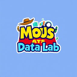 A logo design for an Instagram account named 'Mouse Data Lab', focused on data analytics, metrics, and numbers for Disney Parks worldwide