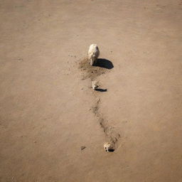 A grim representation of a drought-stricken Earth where farm animals have perished due to the lack of water and green pastures
