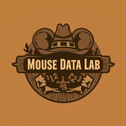 A logo design for an Instagram account named 'Mouse Data Lab', emphasizing data analytics, metrics, and numbers for Disney Parks across the globe