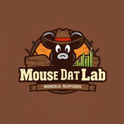 A logo design for an Instagram account named 'Mouse Data Lab', emphasizing data analytics, metrics, and numbers for Disney Parks across the globe