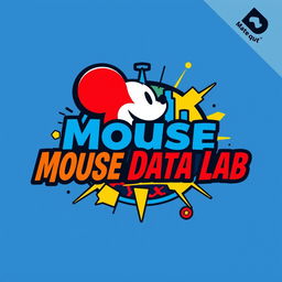 A logo design for an Instagram account titled 'Mouse Data Lab', dedicated to data analytics, metrics, and numbers for Disney Parks around the world, infused with a Marvel vibe