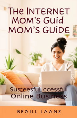 A warm and inviting cover design for a book titled 'The Internet Mom's Guide to Starting a Successful Online Business'