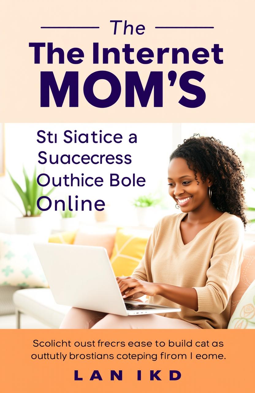 A warm and inviting cover design for a book titled 'The Internet Mom's Guide to Starting a Successful Online Business'