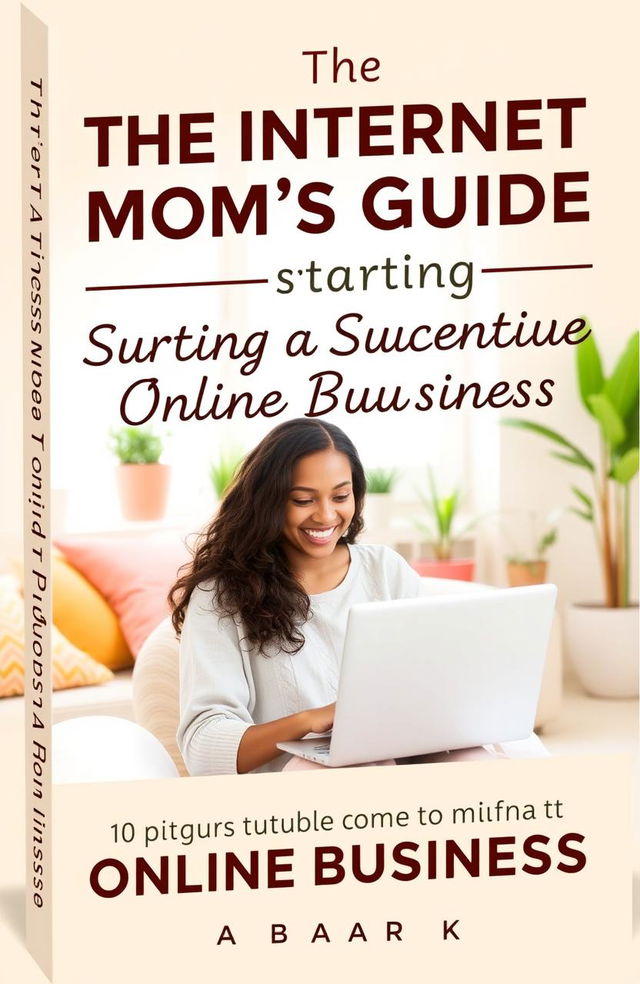 A warm and inviting cover design for a book titled 'The Internet Mom's Guide to Starting a Successful Online Business'