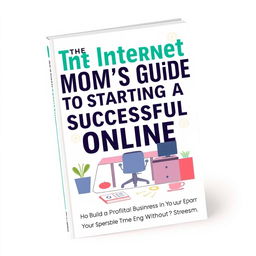 A visually appealing book cover featuring the title 'The Internet Mom's Guide to Starting a Successful Online Business' prominently displayed at the top in bold, modern typography