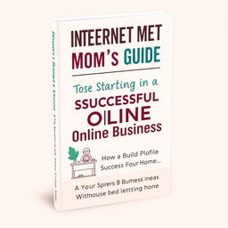 A visually appealing book cover featuring the title 'The Internet Mom's Guide to Starting a Successful Online Business' prominently displayed at the top in bold, modern typography