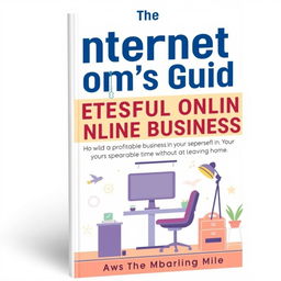 A visually appealing book cover featuring the title 'The Internet Mom's Guide to Starting a Successful Online Business' prominently displayed at the top in bold, modern typography