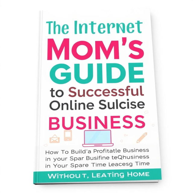 A visually appealing book cover featuring the title 'The Internet Mom's Guide to Starting a Successful Online Business' prominently displayed at the top in bold, modern typography