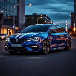 A visually stunning SAAB hatchback concept that uniquely blends the sporty essence of Porsche design with the dynamic features of the VW GTI