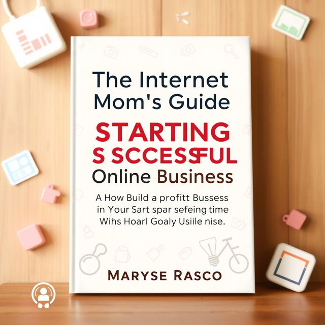 An editable book cover template designed for 'The Internet Mom's Guide to Starting a Successful Online Business'