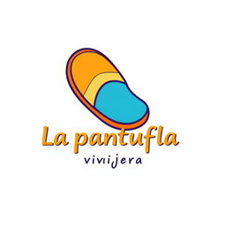 A logo design for a travel agency named 'La pantufla viajera'