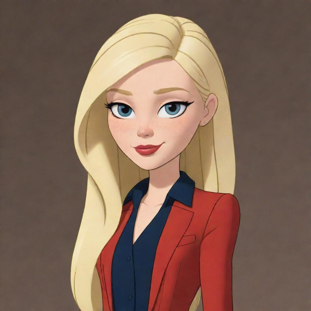 Chloe Bourgeois, as seen in the animated series, characterized by her signature blonde hair and stylish ensemble.