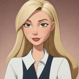 Chloe Bourgeois, as seen in the animated series, characterized by her signature blonde hair and stylish ensemble.