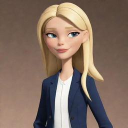 Chloe Bourgeois, as seen in the animated series, characterized by her signature blonde hair and stylish ensemble.