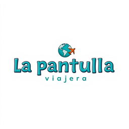 A logo design for a travel agency named 'La pantufla viajera'